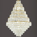 Extra Length Customization Decorative Crystal Chandelier Foyer Hall Ceiling Light Fixture For Staircase In Gold/ Chrome