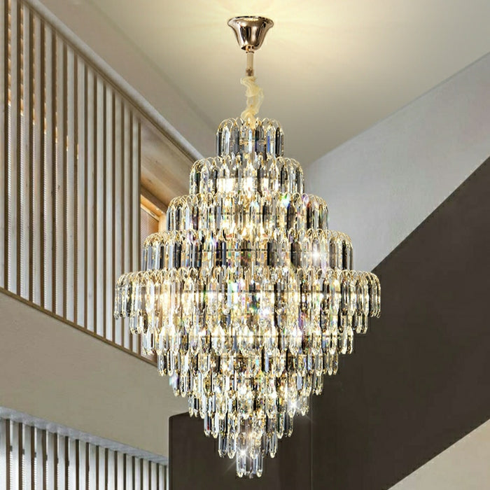Extra Large Customization Foyer Magnificent Decorative Crystal Chandelier Lighting Fixture Living Room For Entryway Staircase