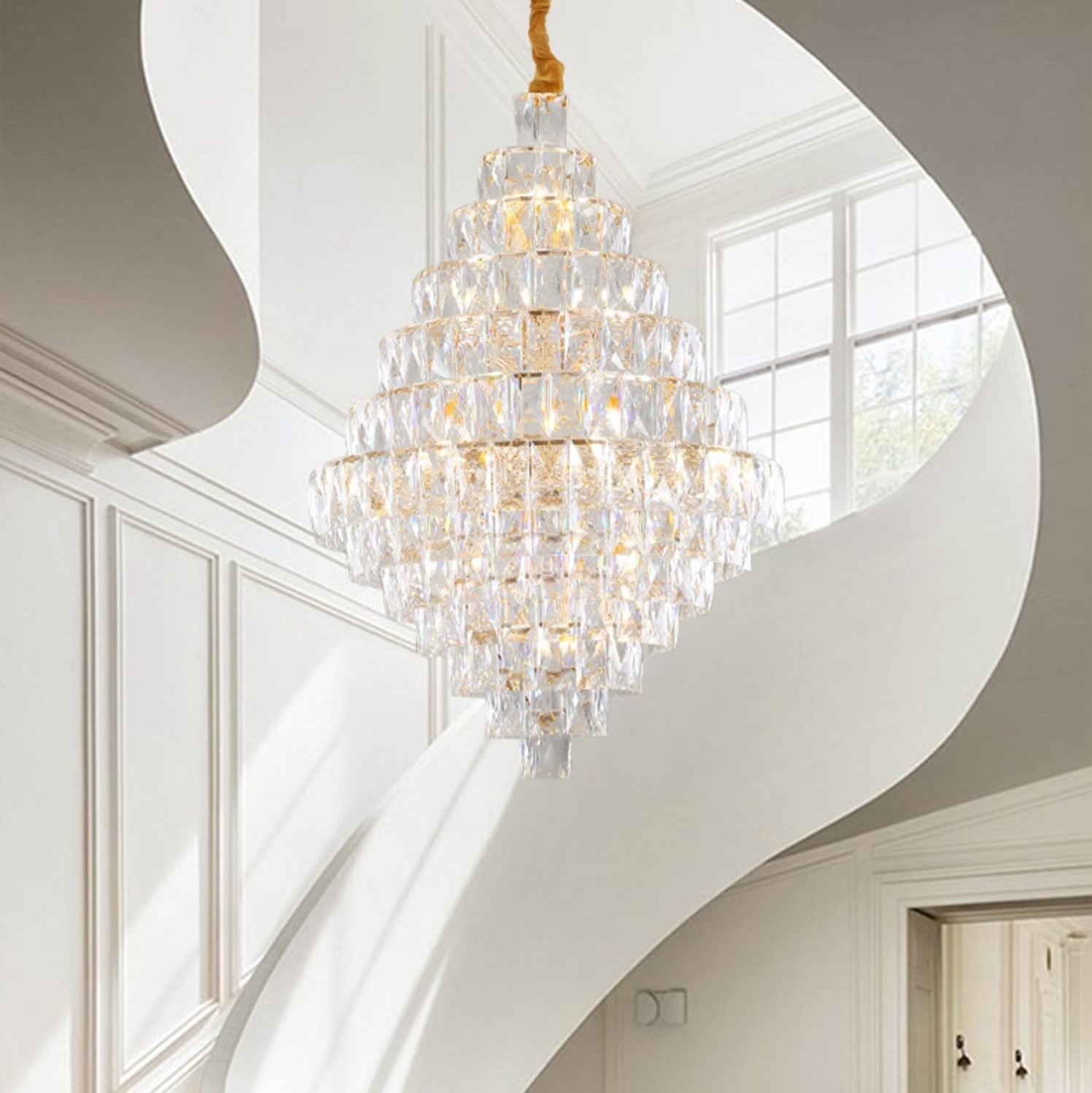 Extra Large Pure Fabulous Elegant Crystal Ceiling Chandelier Light ...