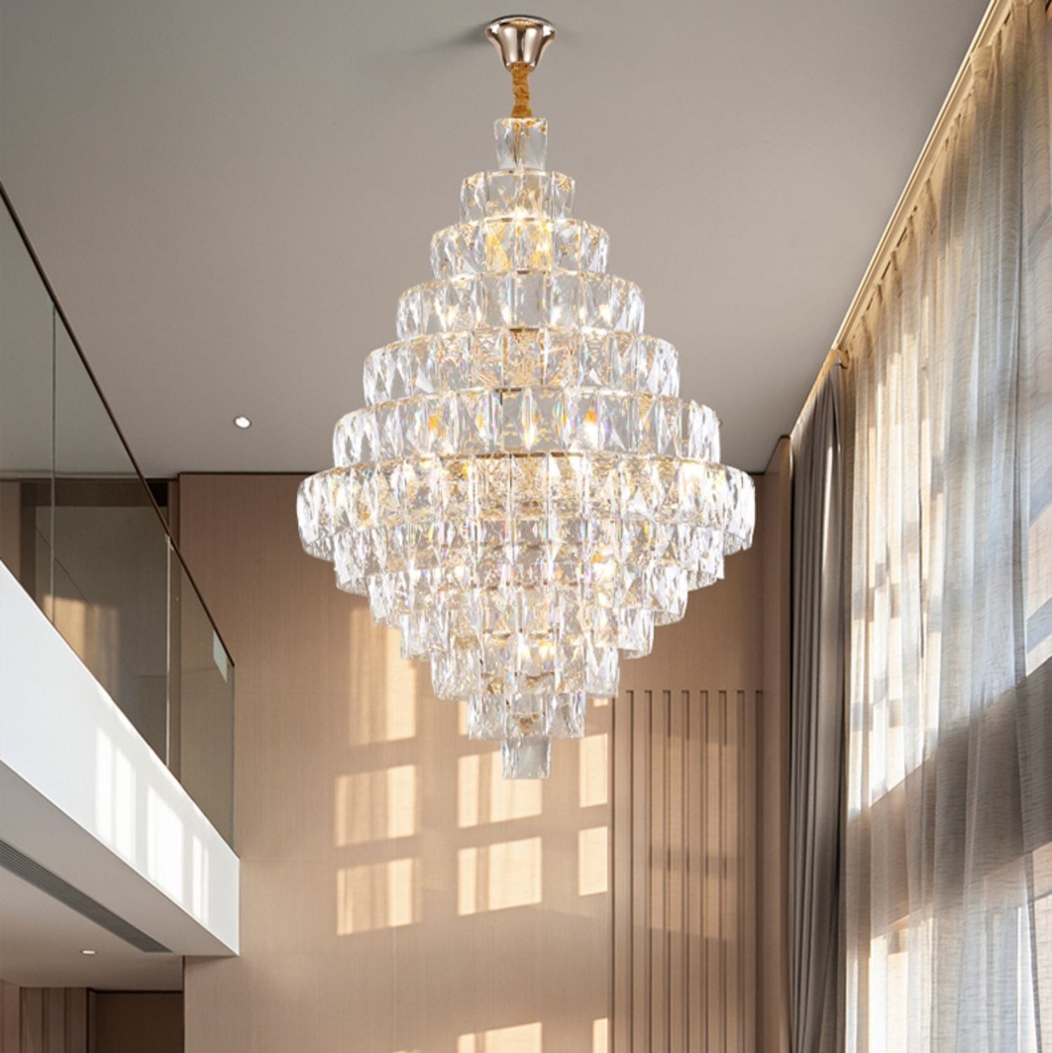 Extra Large Pure Fabulous Elegant Crystal Ceiling Chandelier Light ...