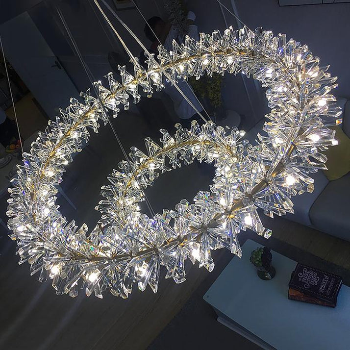 Contemporary Modern Frozen Ice Crystal Chandelier Light For Living Room ...