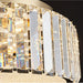 Hotel Gold Flush Mount Ceiling Lighting Fixture Round Crystal Chandelier D19.7"