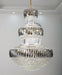 Cold Light Extra Large Crystal Chandelier For Staircase Foyer Hotel Hallway Entrance 2 story house