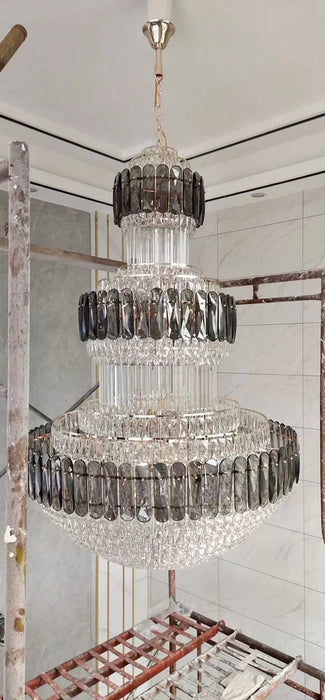 D 47.2" * H 70.8" Customer Photo of Glorious Extra Large crystal chandelier must have good quality for staircase hallway entrance living room staircase 2 story house