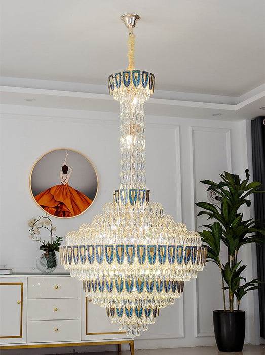 Extra Large Multi-tiered Empire Crystal Chandelier for Big Hallway/Foyer/Staircase