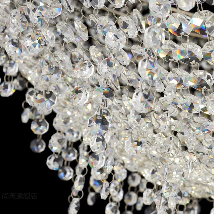 Designer Light Luxury Boat-shaped Crystal Beads Chandelier for Bedroom/ Living Room/ Bar /Dining Room