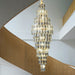 Luxury Foyer Staircase K9 Crystal Chandelier Long Ceiling Lighting Fixture For Living Room Hall