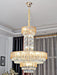 Luxury Restaurant/ Hotel Chandelier Foyer Duplex High Ceiling Light Fixture For Staircase And Living Room In Gray/ Amber/ Blue Trimmed