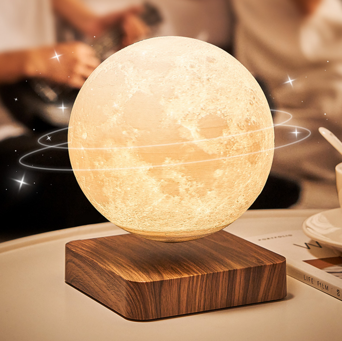 Magnetic Levitating Floating Table Lamp with 3D Printing LED Moon Nigh —  Lyfairs