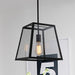 Modern Black Cage Style Glass Lamp Shade Pendant Light 1 Lights