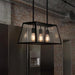 Modern Black Cage Style Glass Lamp Shade Pendant Light 3 Lights