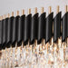LYFAIRS extra large black and golden iron crystal chandelier