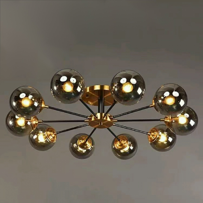 Lámpara molecular de frijol mágico, lámpara de techo para sala de estar, lámpara de bola de cristal moderna