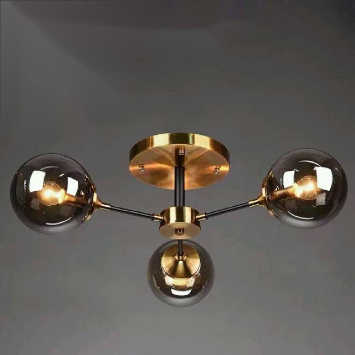 Lámpara molecular de frijol mágico, lámpara de techo para sala de estar, lámpara de bola de cristal moderna