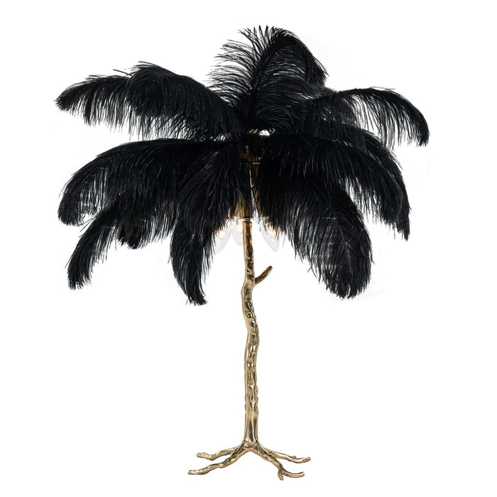 Modern Designer Ostrich Feather Table Lamp H31.5"