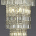 Extra Large Foyer Vertical Layers Crystal Chandelier Chrome Ceiling Lighting Fixture For Staircase Entryway Decor