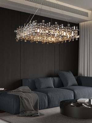 Nuovo lampadario di cristallo di lusso di design duplex per villa di lusso in stile italiano nuovo per sala da pranzo/soggiorno/camera da letto