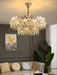Modern Fish Scale Tiered Crystal Pendant Chandelier Suit for Living Room & Bedroom, tiered, shining, art designer, noble, luxury