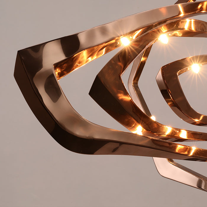 post-modern, stainless steel, living room. dining room, rose gold, shining ,special-shaped, LED,