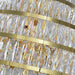 Honeycomb Shaped Ceiling Chandelier Extra Large Crystal Light Fixture For Foyer Staircase/ Entryway In Gold Finish