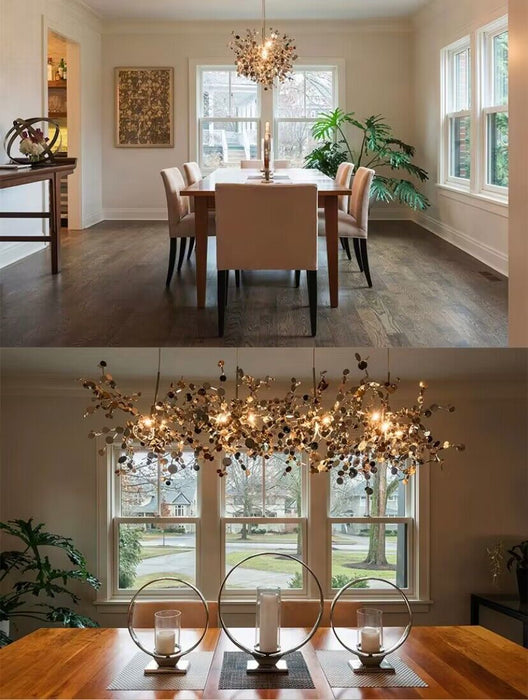 Candelabro decorativo de acero inoxidable moderno y creativo de estilo nórdico para comedor/sala de estar/Bar/cafetería
