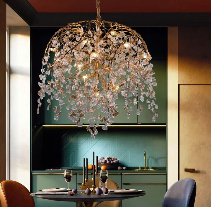 chandelier,chandeliers,branch,leaf,crystal,crystal light,dining table,dining room,living room,flower,led,bedroom