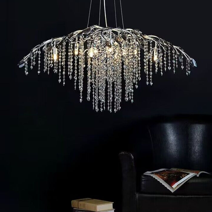 Nuovo ramo di lusso lampadario a sospensione in cristallo designer arte creativa sala da pranzo / lampada da soggiorno