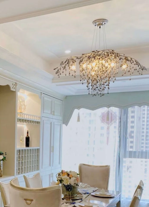 Nuevo Lámpara colgante de cristal de rama de lujo, accesorio de iluminación para comedor/sala de estar, arte creativo de diseñador,