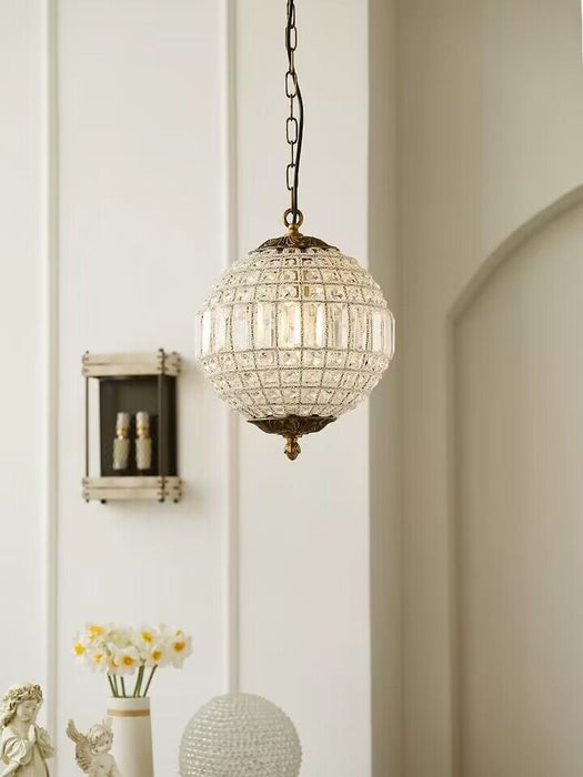 Lampadario di cristallo a sfera elegante modello vintage di design per soggiorno/foyer/corridoio