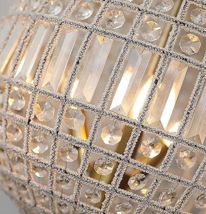 Lampadario di cristallo a sfera elegante modello vintage di design per soggiorno/foyer/corridoio