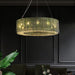 modern round crystal chandelier colorful crystal ceiling light for living room/dining room/bedroom/foyer