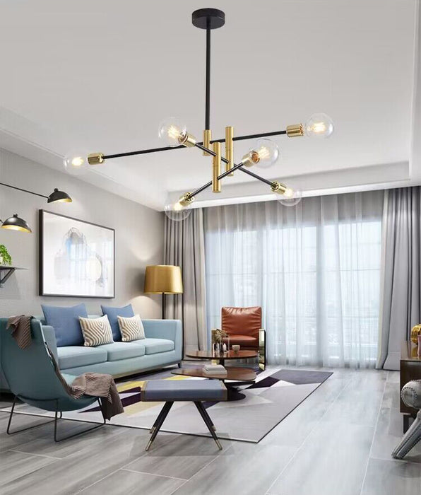 Modern Nordic Creative Glass Ceiling Chandelier Designer 4/6/8 Lights Sputnik Pendant Light For Living Room/Bedroom/Dining Room