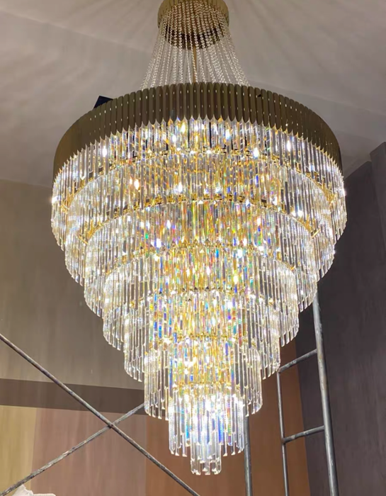 Extra Large Gold Luxury Crystal Chandelier Modern Art Designer Crystal Light For Living Room/Foyer