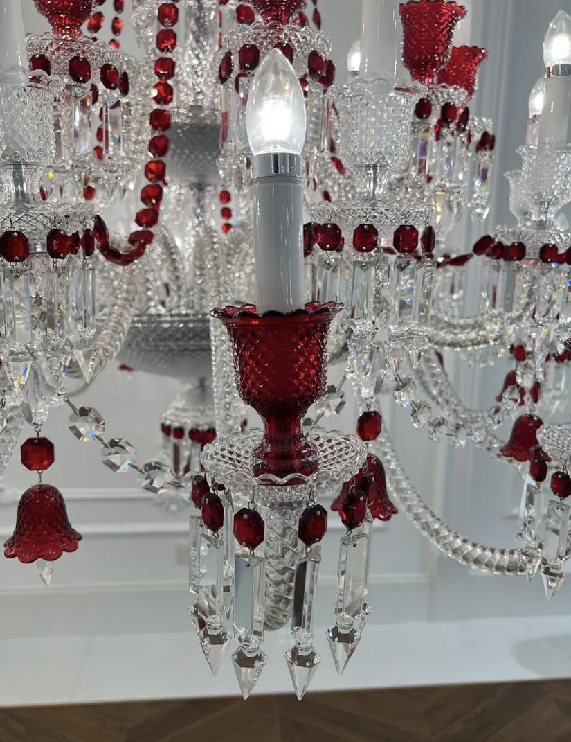 Europeanstyle Luxury Colorful Candle Crystal Oversized Chandelier Art