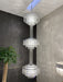 long,crystal, seashells,silver, 3-tiered,staircase,oversized,modern, French,2023 New,round,elegant,chandelier,pendants