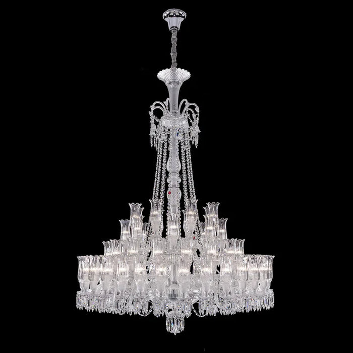 Extra Large French-style Romantic Flower Branch Art Crystal Chandelier Multi-layers Chrome Crystal Light for Big Foyer/Staircase/Hallway ,shining, delicate,noble