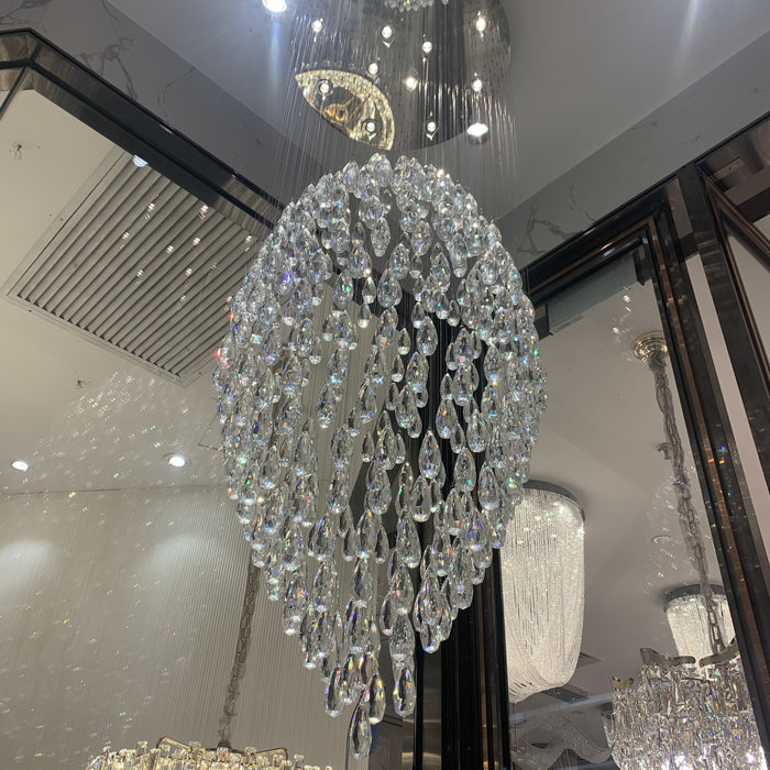Extra Large Modern Ball Ceiling Crystal Chandelier for Staircase/Big-foyer,hallway,entryway,art design, stunning, shining,beautiful
