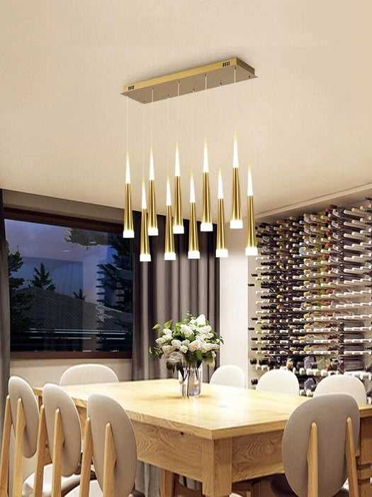Modern Nordic Colorful Multi-lights Pendant Chandelier Rectangle Creative Dining Table/Kitchen Island Ceiling Light Fixture
