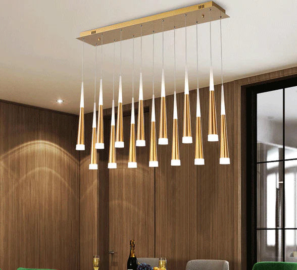 Modern Nordic Colorful Multi-lights Pendant Chandelier Rectangle Creative Dining Table/Kitchen Island Ceiling Light Fixture