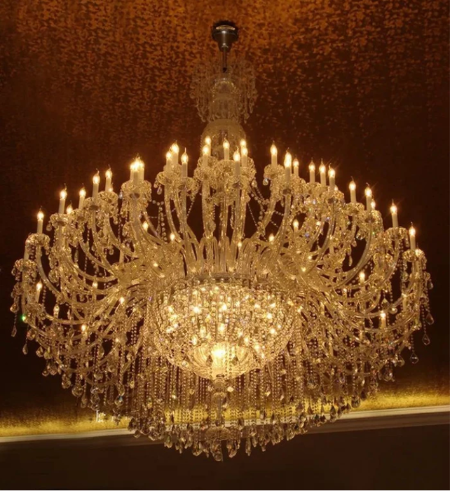 Extra Large Classic Traditional Crystal Chandelier 60/72/90 Lights for Hotel, Showroom, Foyer , Wedding Hall,Coffee Shop