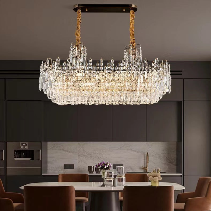 Large Luxury Multi-layer Crystal Chandelier for Living Room/ Staircase/ Foyer/ Villa
