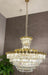 Modern Light Luxury Multi-tiered Round Ctystal Chandelier for Living Room/Staircase/Foyer， gold finish, butterfly ,flower