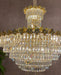 Modern Light Luxury Multi-tiered Round Ctystal Chandelier for Living Room/Staircase/Foyer， gold finish, butterfly ,flower