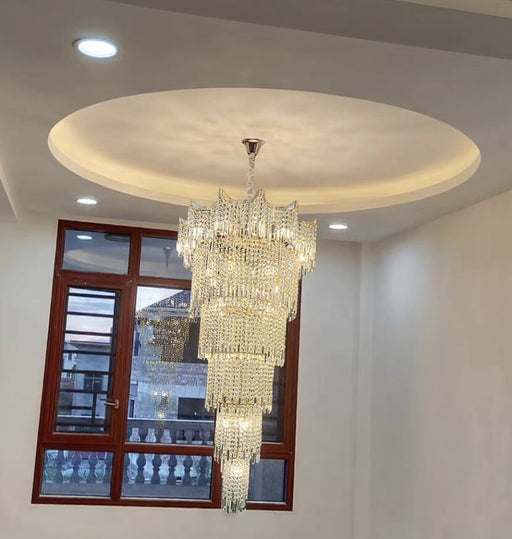 Extra Large Luxury Multi-tiered Crystal Chandelier for Foyer/Staircase