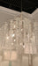 Large Transparent metal frame Light Luxury Elegant Sliver Flower Branch Chandelier For Living/Dinning/Bedroom Room/Hallway