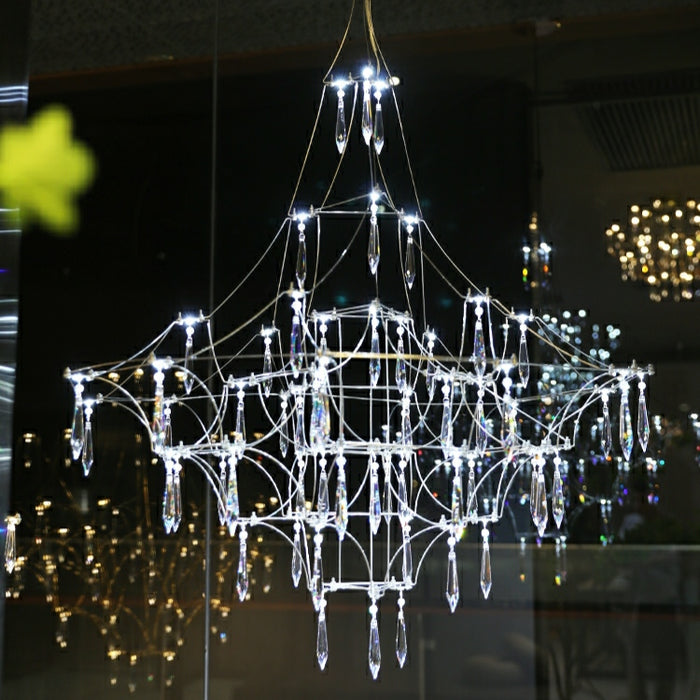 Romantic Event Art Decor K9 Crystal Pendant Light D31.5"