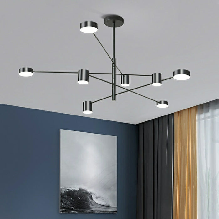 Lámpara de araña LED de latón escalonado de 6/10 luces para comedor o dormitorio 