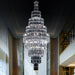 Stylish Foyer Hall Long Crystal Chandelier Large Staircase/ Entryway Decoration Ceiling Light Fixture