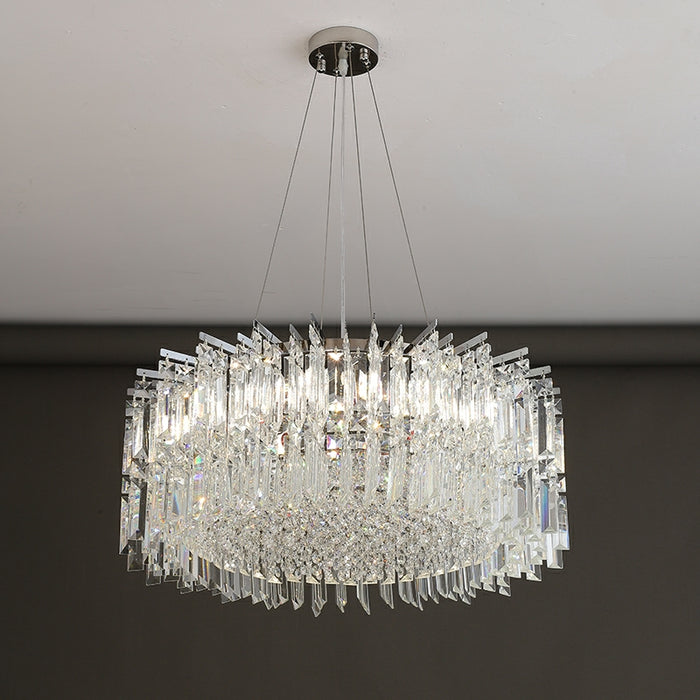 Stylish Round Crystal Chandelier Modern Ceiling Pendant Light For Living Room/ Bedroom
