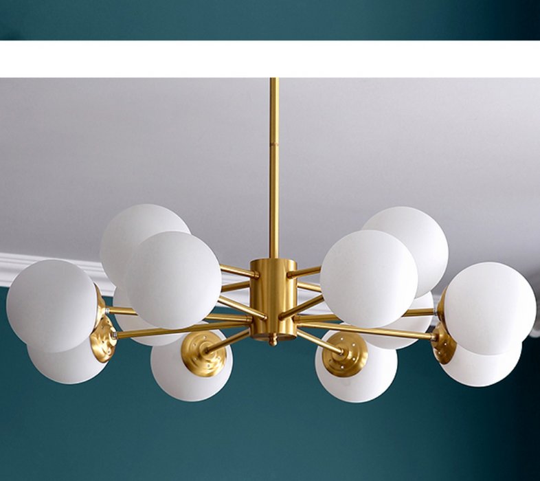 LED Chandelier Linear Modern Design Globe Glass Ceiling Lights For Living Room And Bedroom